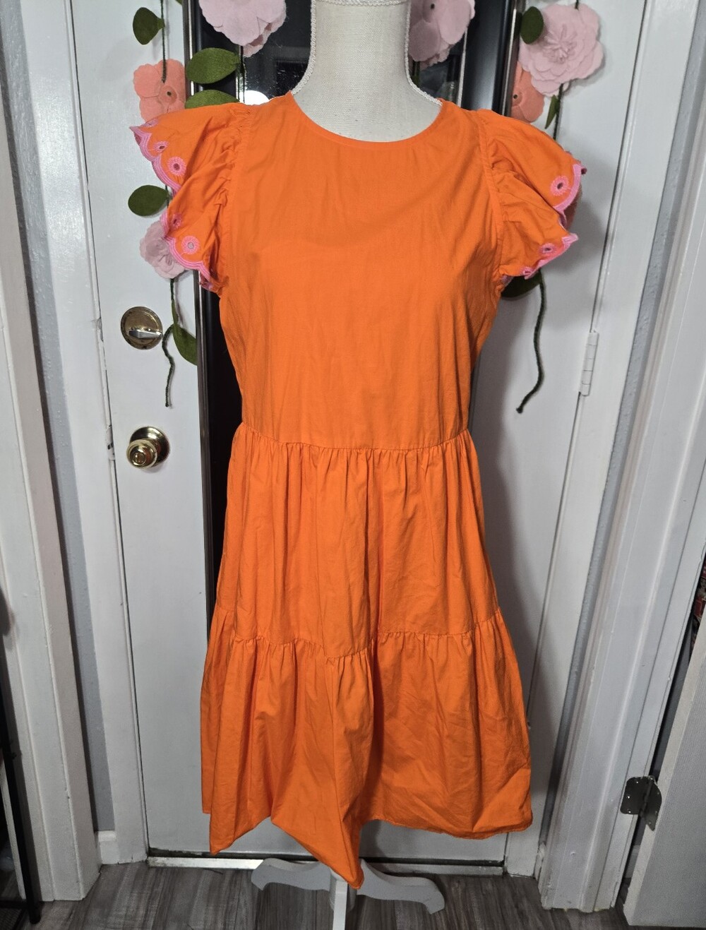 J. Crew Tiered Mini Dress Ruffle Sleeve Dress Lined Sz XS